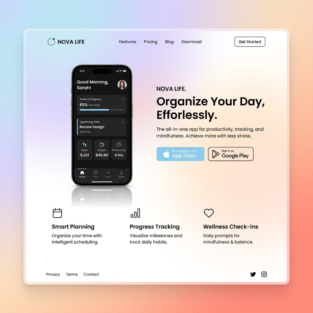 Mobile App Landing Page