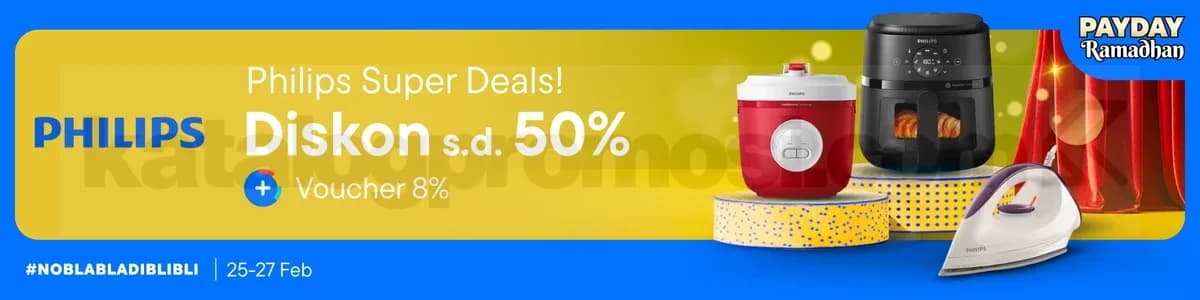 Gambar untuk Promo Philips Blibli Diskon 50% + Voucher 8%