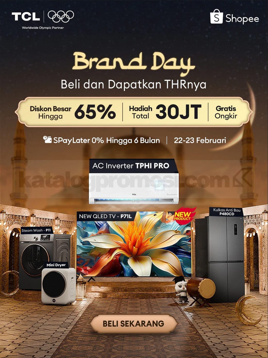 Gambar untuk Promo TCL Brand Day Diskon hingga 65% di Shopee