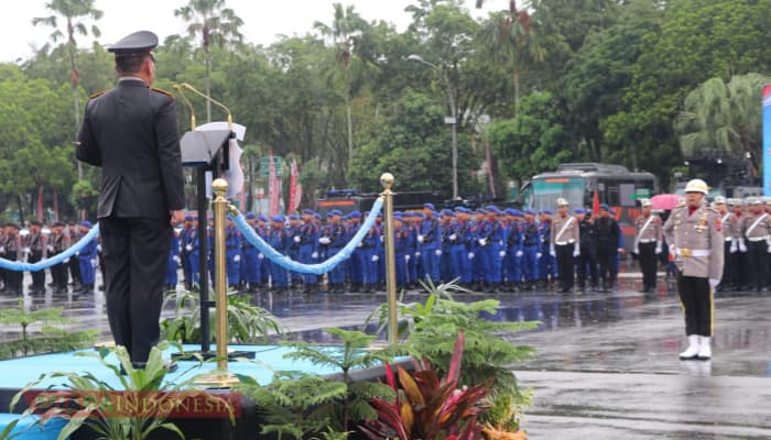 Gambar untuk Diguyur Hujan Deras, Upacara Hari Bhayangkara ke-80 Polda Kaltim di BSCC Dome Berlangsung Khidmat