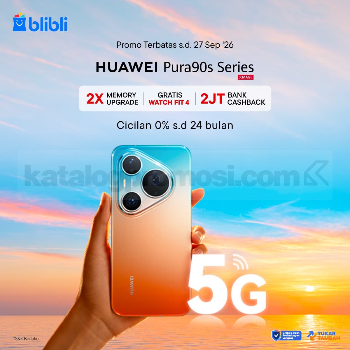 Gambar untuk Promo HUAWEI Pura 90s Series Gratis Watch Fit 4