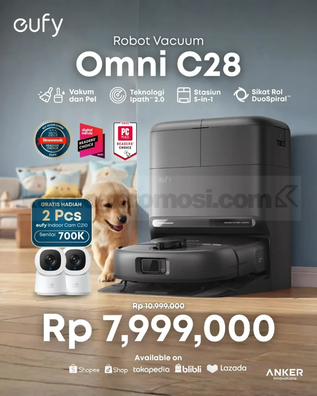 Gambar untuk Promo Eufy NEW! Robot Vacuum Omni C28 Gratis Hadiah