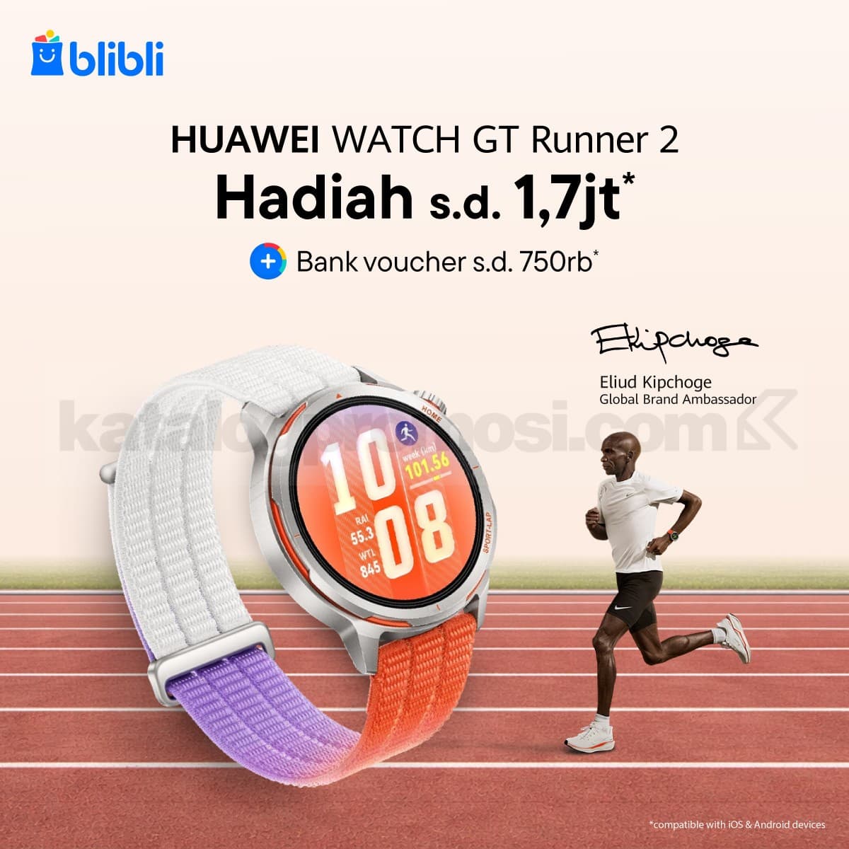 Gambar untuk Promo HUAWEI WATCH GT Runner 2 Hadiah hingga 1,7 juta