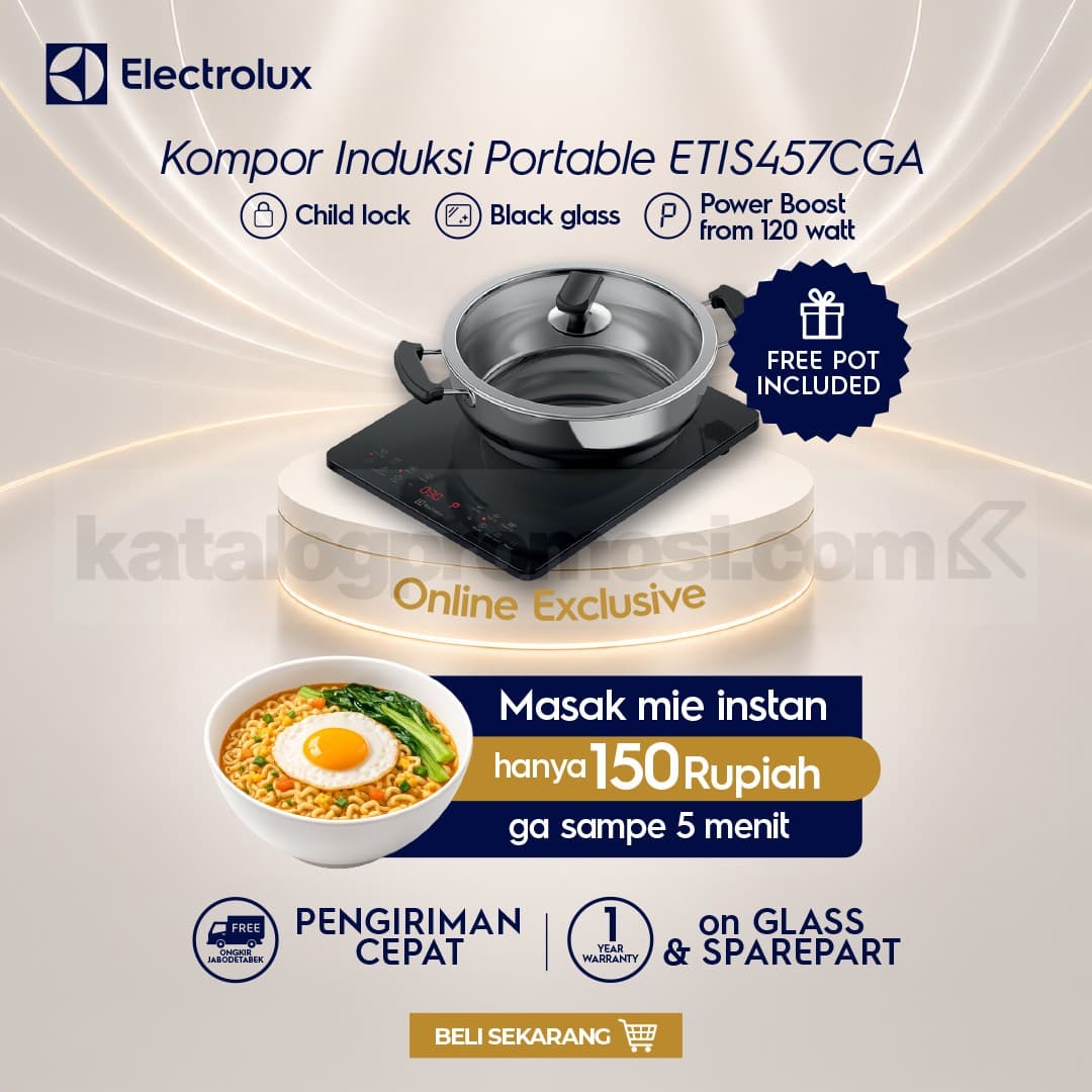 Gambar untuk Promo Electrolux Kompor Induksi Portable Bonus Panci Gratis